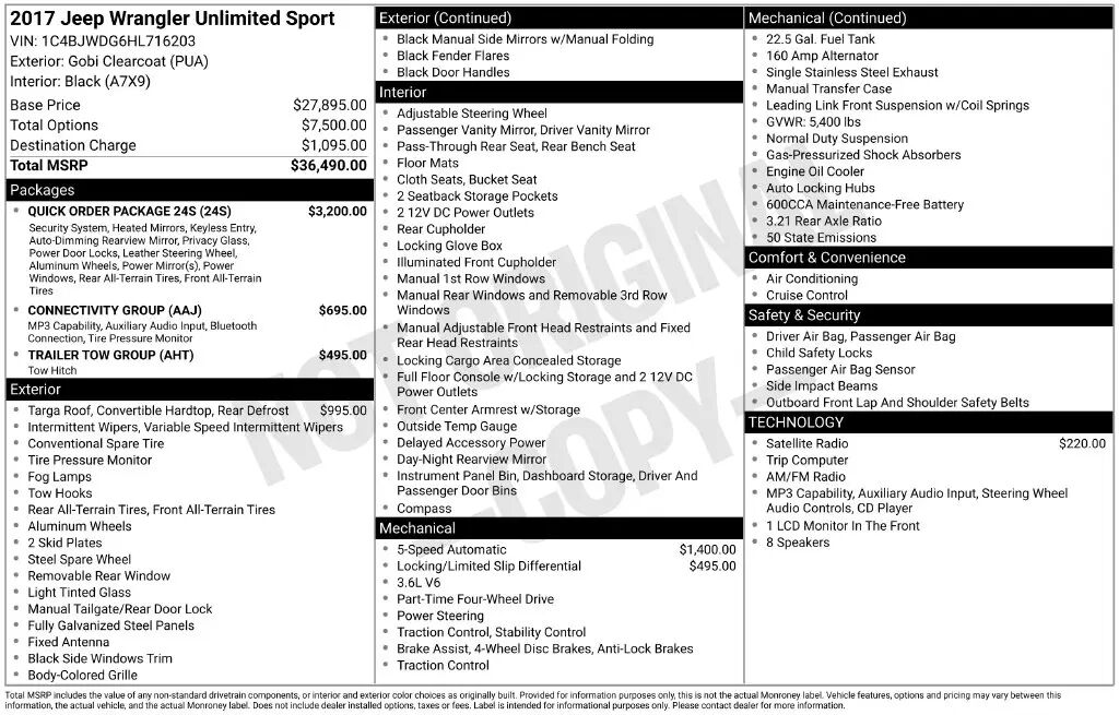 2017 Jeep Wrangler Unlimited Sport — photo 1 of 5