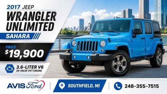 2017 Jeep Wrangler Unlimited Sahara — photo 1 of 26
