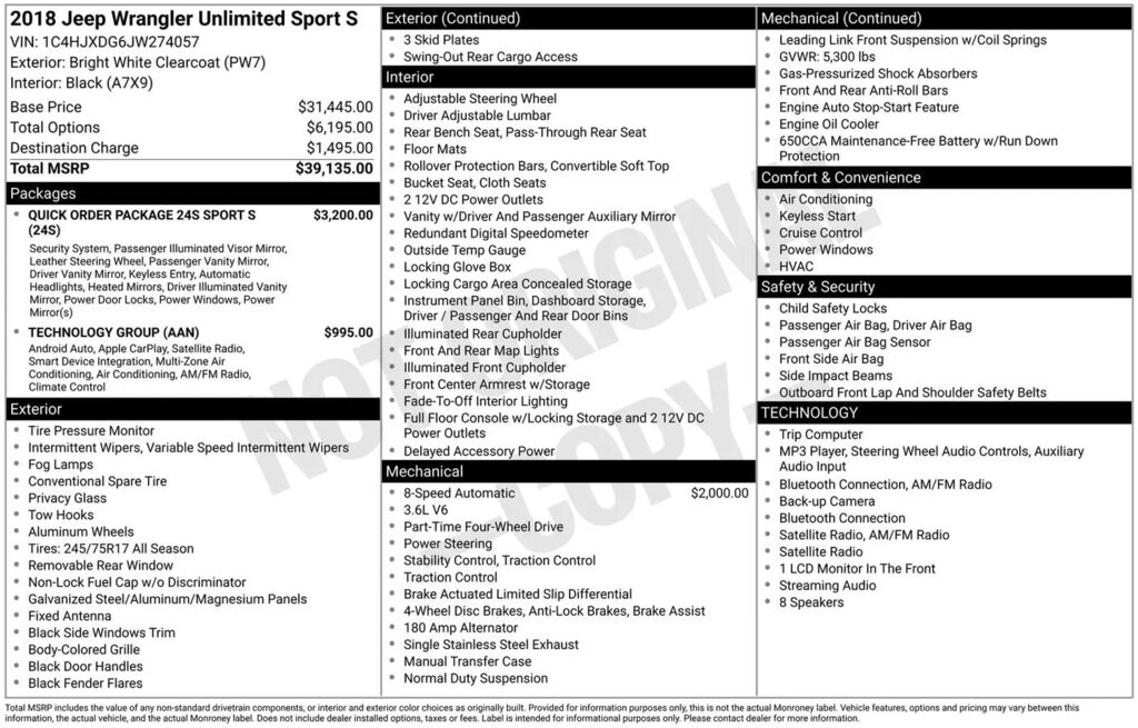 2018 Jeep Wrangler Unlimited Sport — photo 1 of 40