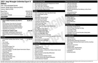 2021 Jeep Wrangler Unlimited Sport S