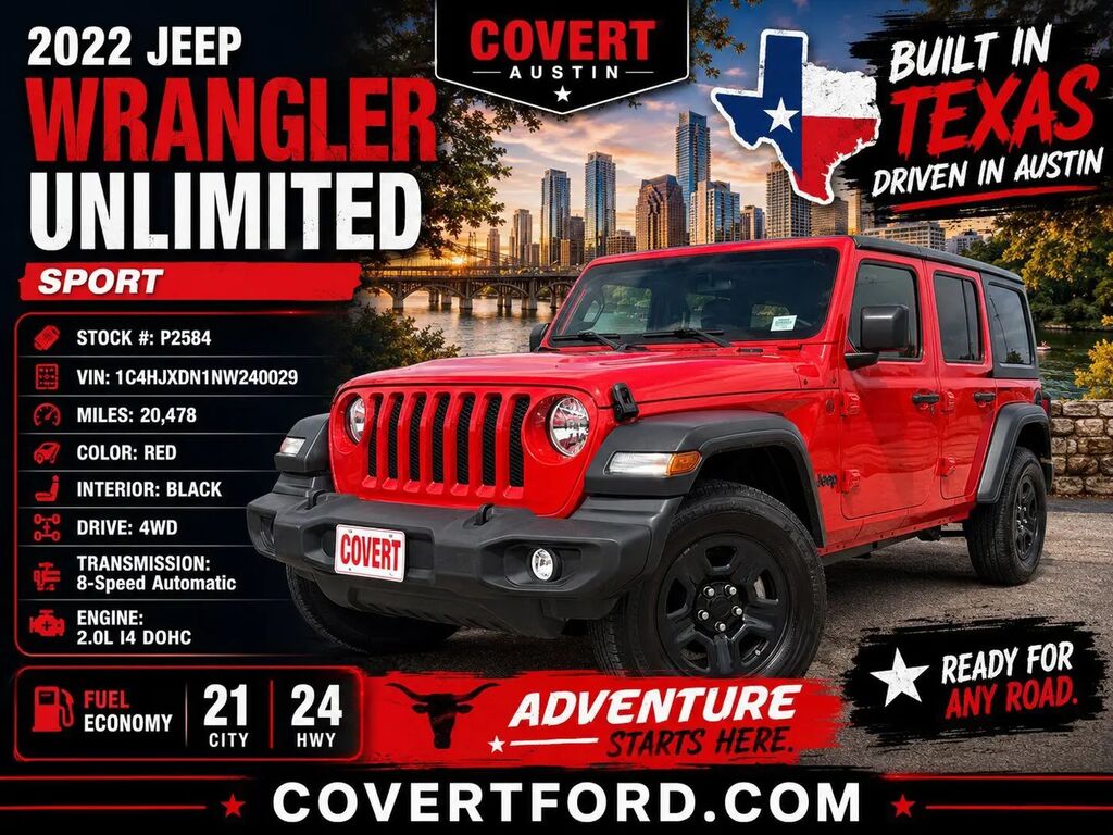 2022 Jeep Wrangler Unlimited Sport — photo 1 of 26