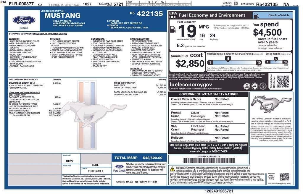 2024 Ford Mustang GT — photo 1 of 27