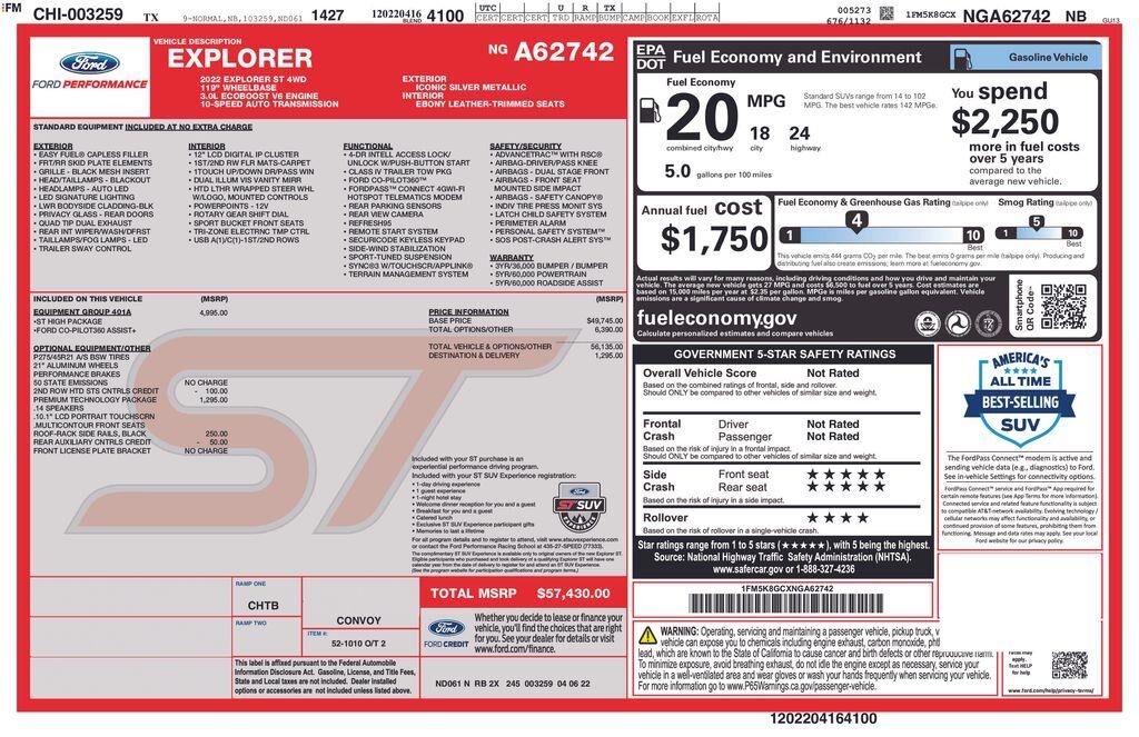 2022 Ford Explorer ST — photo 1 of 1