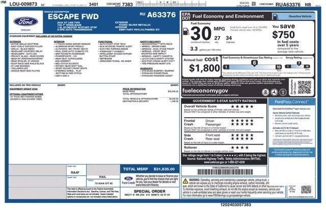 2024 Ford Escape ST-Line — photo 1 of 3