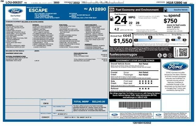 2017 Ford Escape Titanium — photo 1 of 1