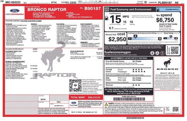 2023 Ford Bronco Raptor