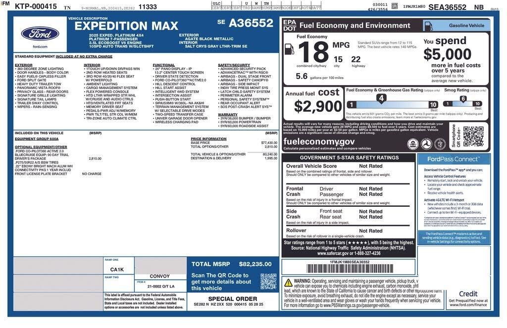 2025 Ford Expedition MAX Platinum — photo 1 of 26