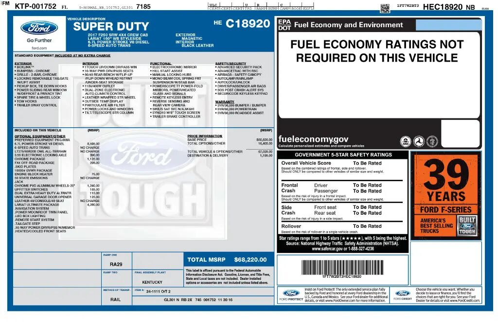 2017 Ford F-250 Super Duty Lariat — photo 1 of 6
