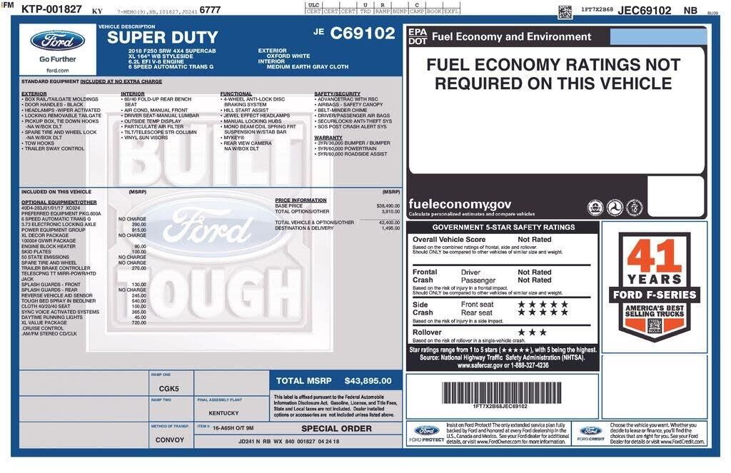 2018 Ford F-250 Super Duty XL — photo 1 of 6