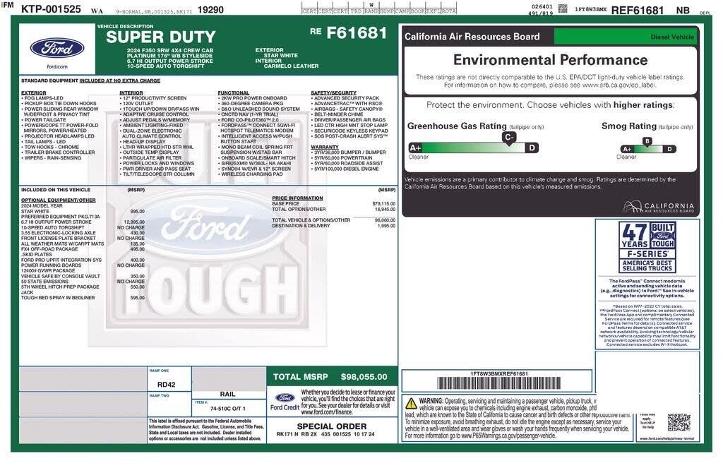 2024 Ford F-350 Super Duty Platinum — photo 1 of 7