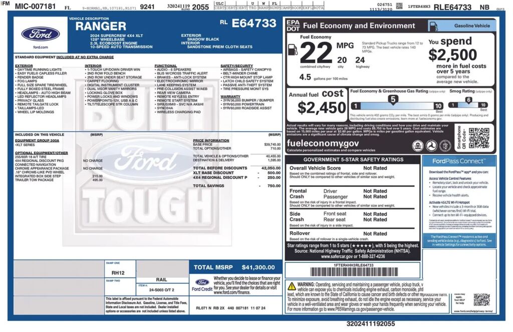2024 Ford Ranger XLT — photo 1 of 1