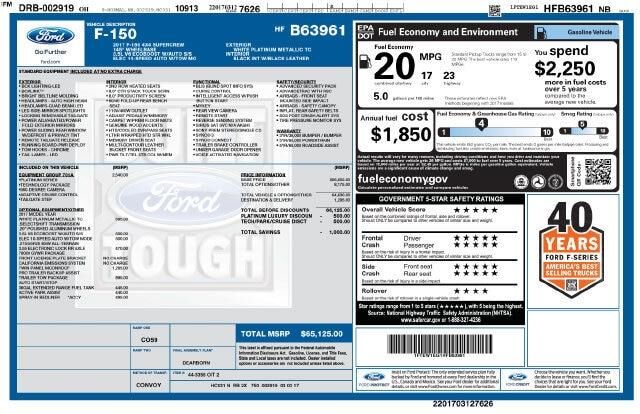 2017 Ford F-150 Platinum