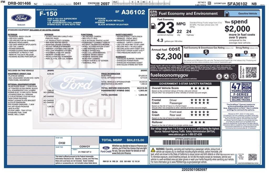 2025 Ford F-150 Platinum — photo 1 of 28