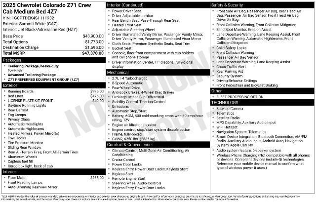 2025 Chevrolet Colorado Z71