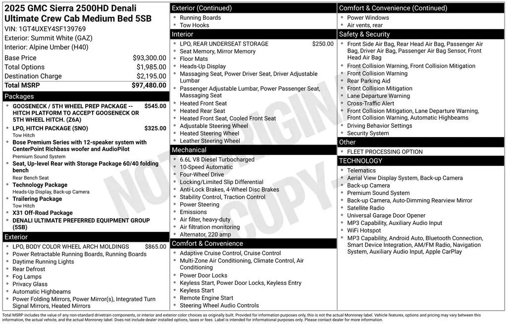 2025 GMC Sierra 2500HD Denali Ultimate — photo 1 of 1
