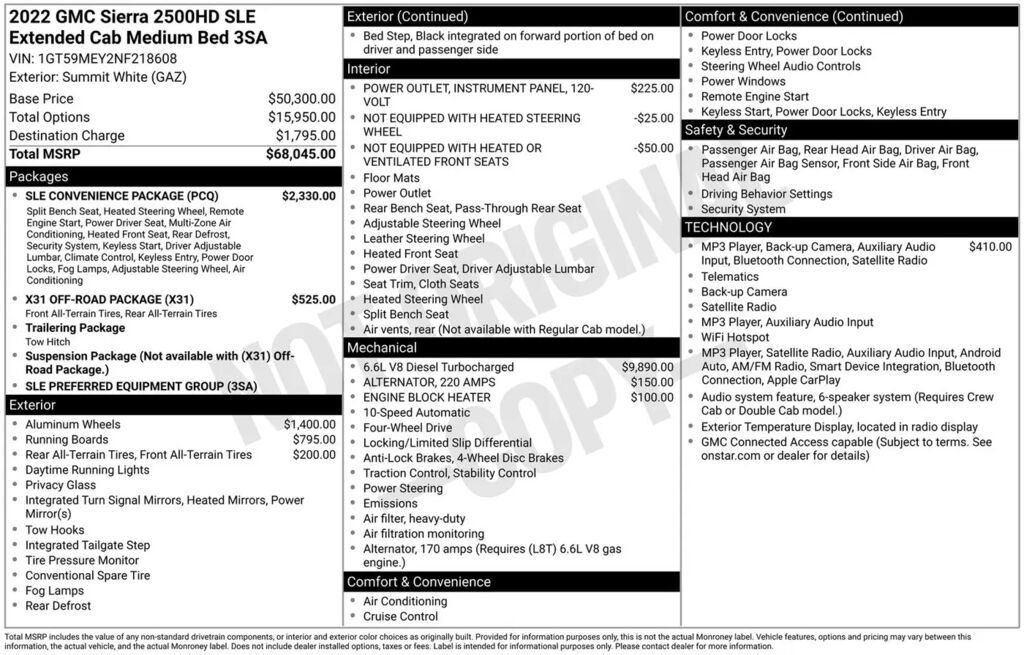 2022 GMC Sierra 2500HD SLE — photo 1 of 1