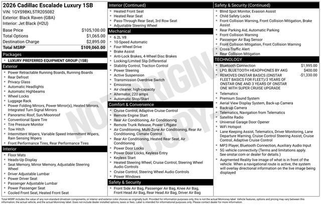 2026 Cadillac Escalade — photo 1 of 7