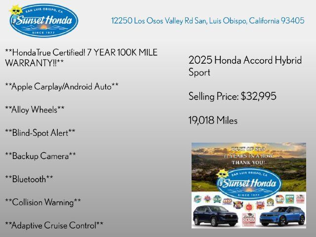 2025 Honda Accord Hybrid HYBRID SPORT