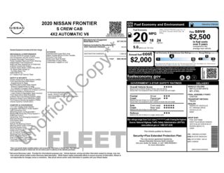 2020 Nissan Frontier S