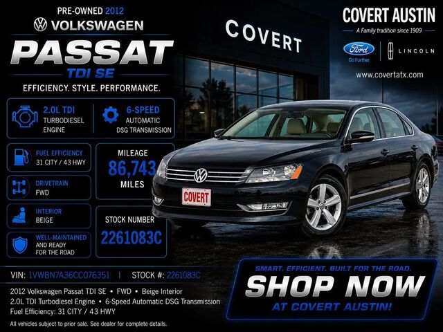 2012 Volkswagen Passat TDI SE