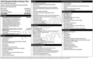 2018 Chrysler Pacifica Touring L Plus