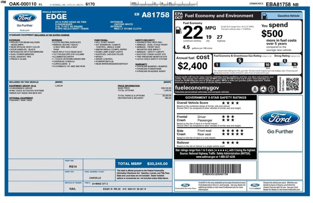 2014 Ford Edge SE — photo 1 of 1