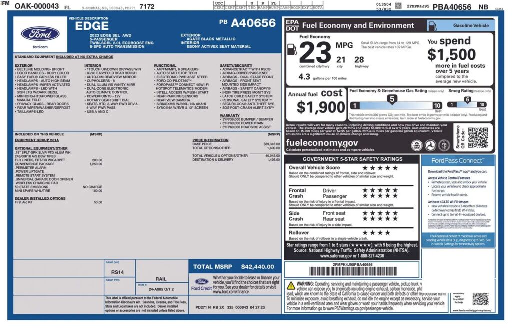 2023 Ford Edge SEL — photo 1 of 1