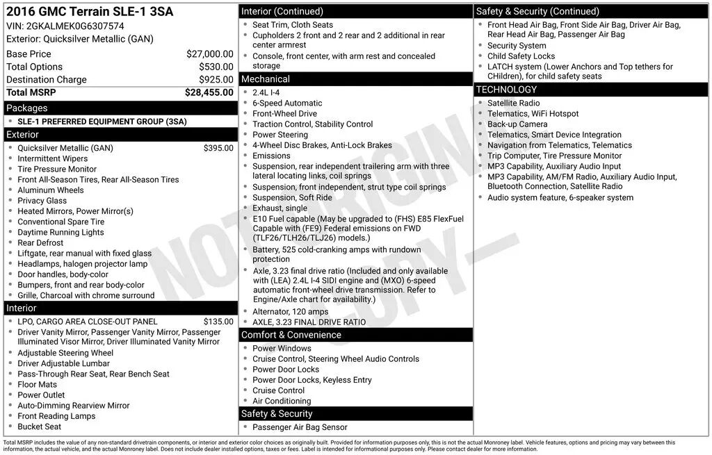 2016 GMC Terrain SLE-1 — photo 1 of 1