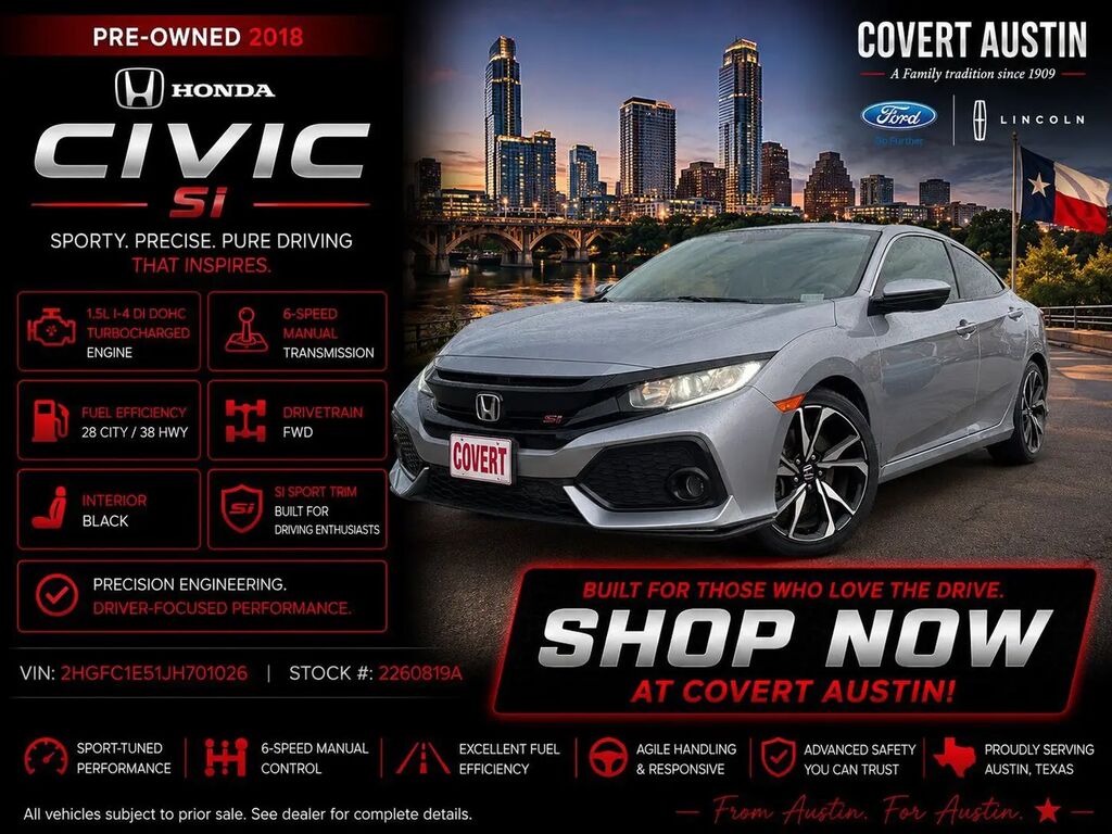 2018 Honda Civic Si — photo 1 of 15