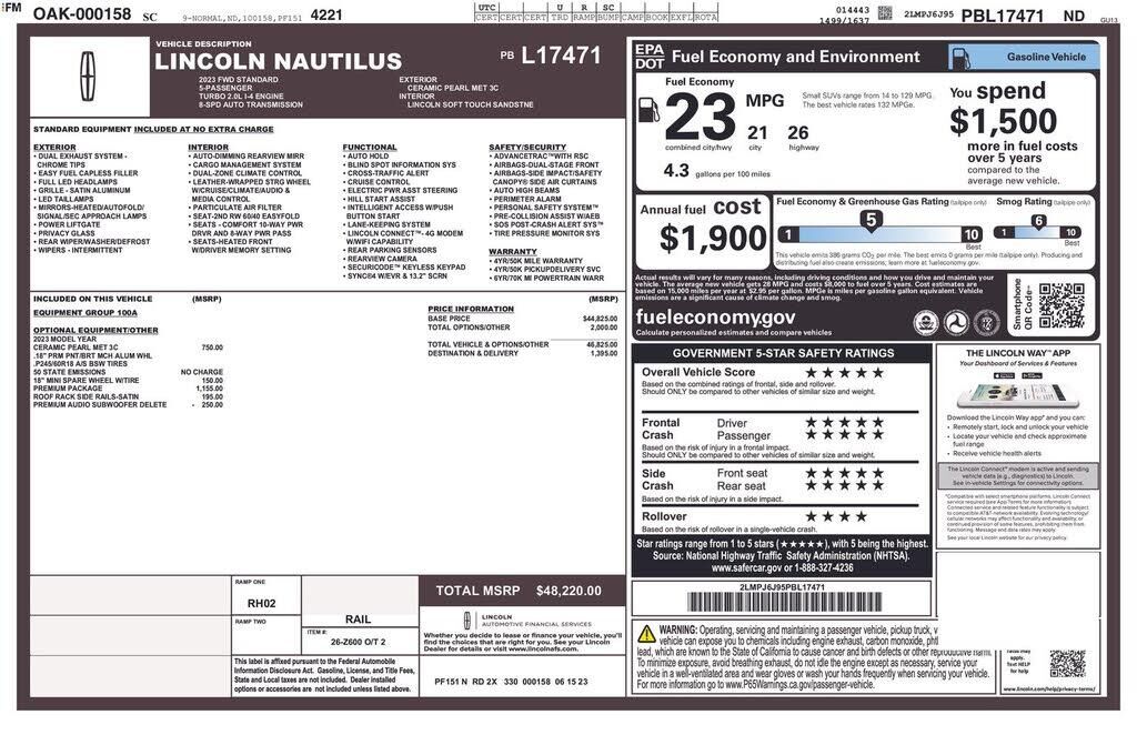 2023 Lincoln Nautilus Standard — photo 1 of 14