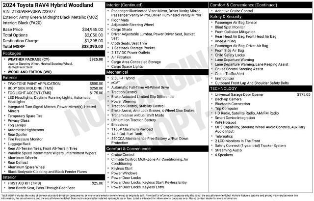 2024 Toyota RAV4 Hybrid Woodland Edition — photo 1 of 2