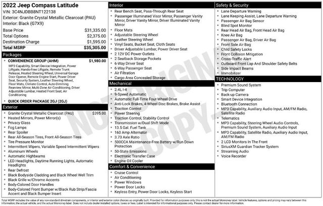2022 Jeep Compass Latitude