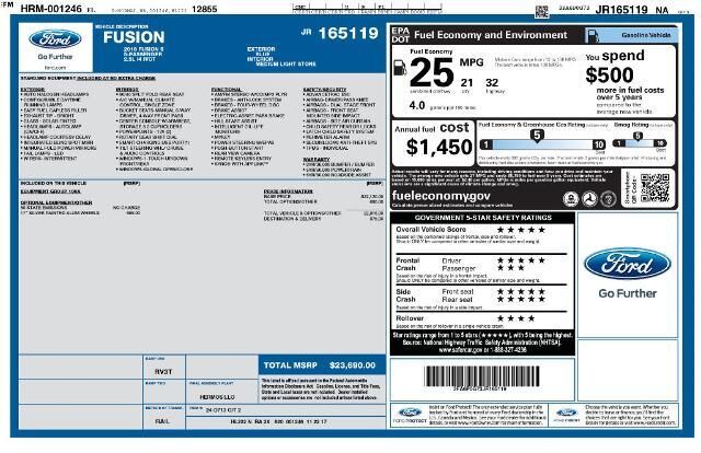 2018 Ford Fusion S