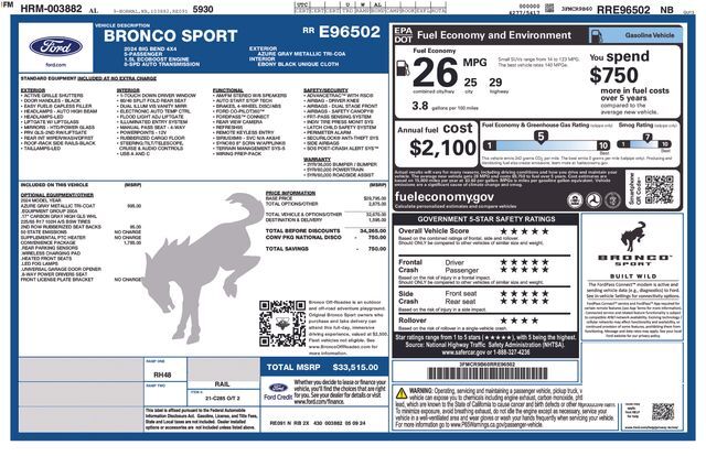 2024 Ford Bronco Sport Big Bend — photo 1 of 1