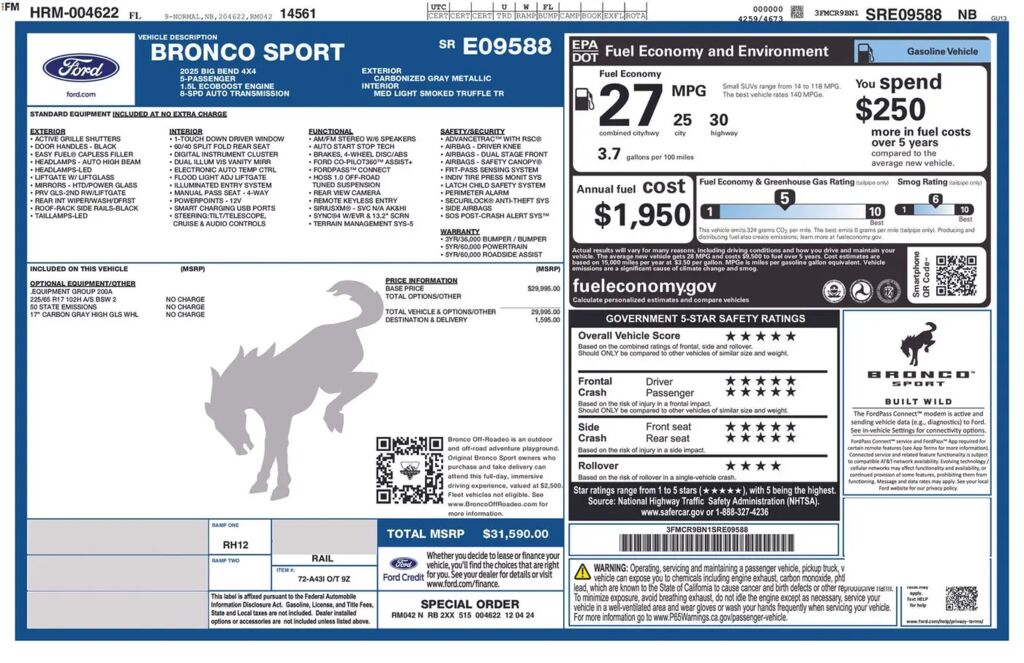 2025 Ford Bronco Sport Big Bend — photo 1 of 1