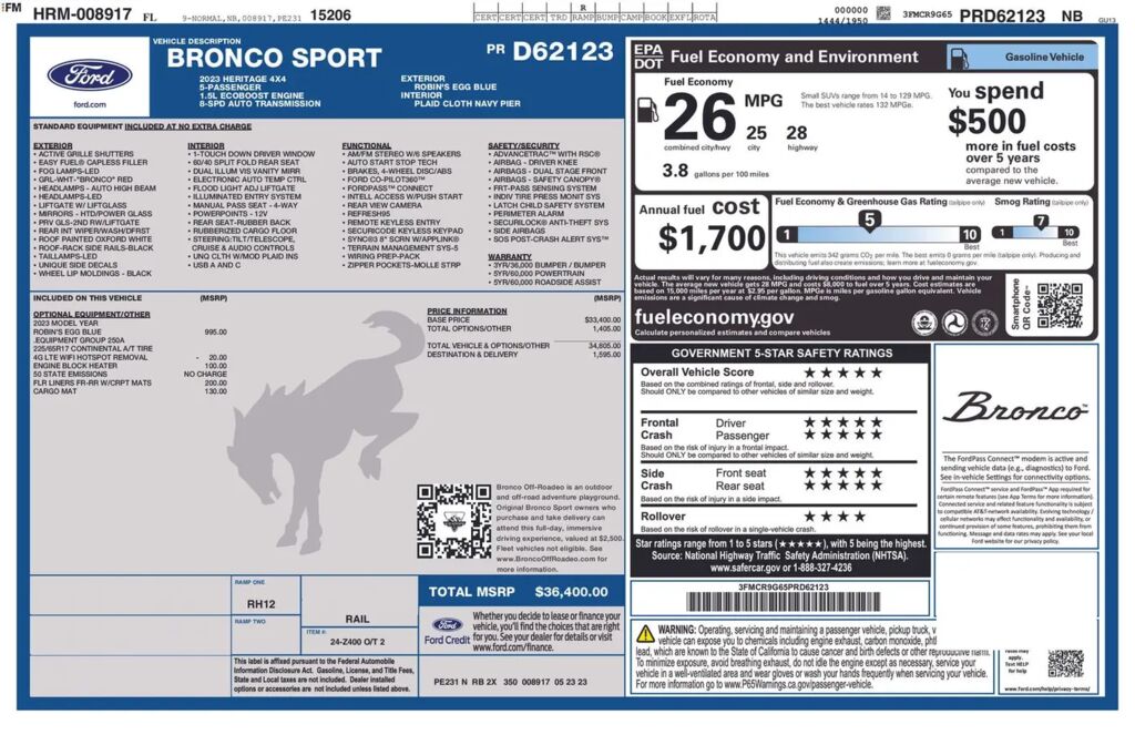 2023 Ford Bronco Sport Heritage — photo 1 of 1