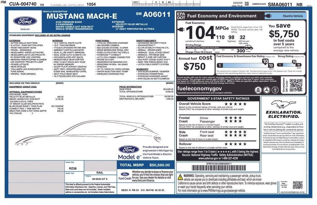 2025 Ford Mustang Mach-E Premium — photo 1 of 27