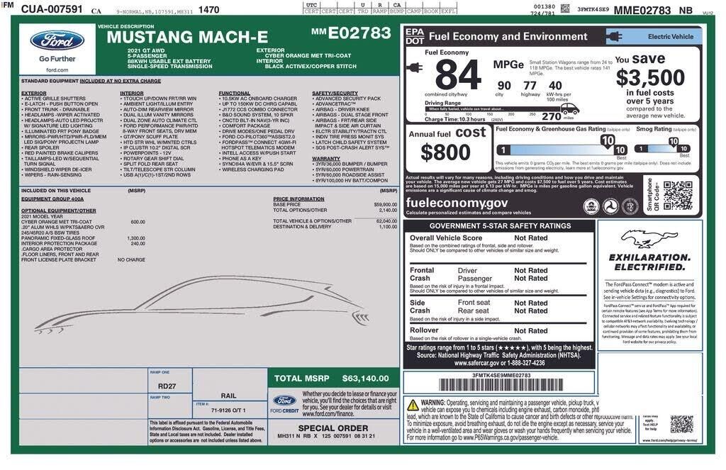 2021 Ford Mustang Mach-E GT — photo 1 of 13