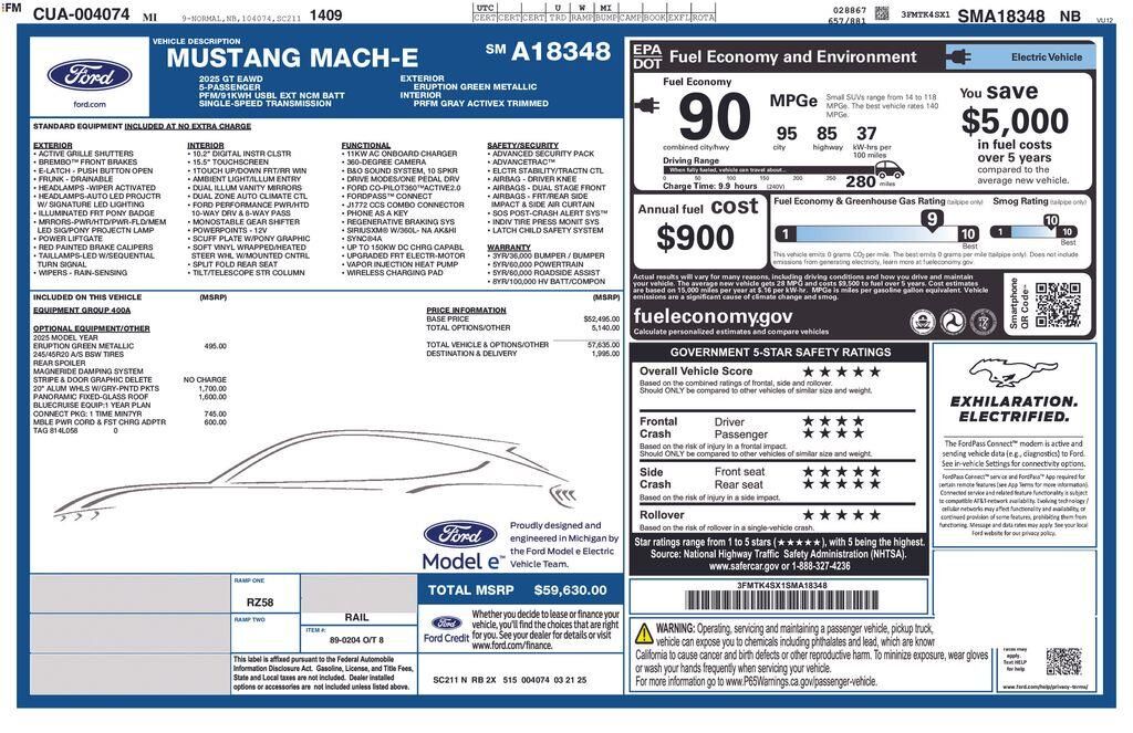 2025 Ford Mustang Mach-E GT — photo 1 of 1