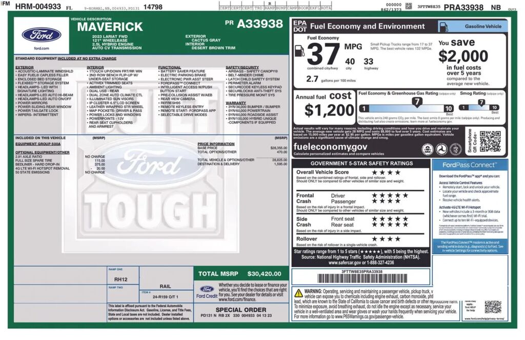2023 Ford Maverick Lariat — photo 1 of 1