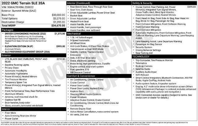 2022 GMC Terrain SLE — photo 1 of 24