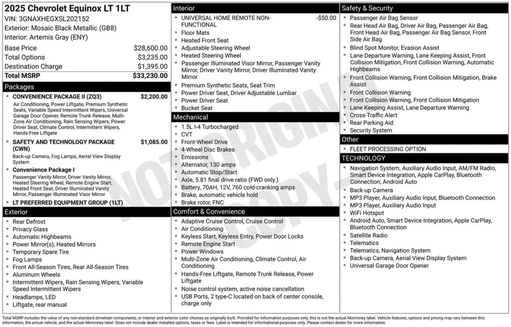 2025 Chevrolet Equinox LT — photo 1 of 14