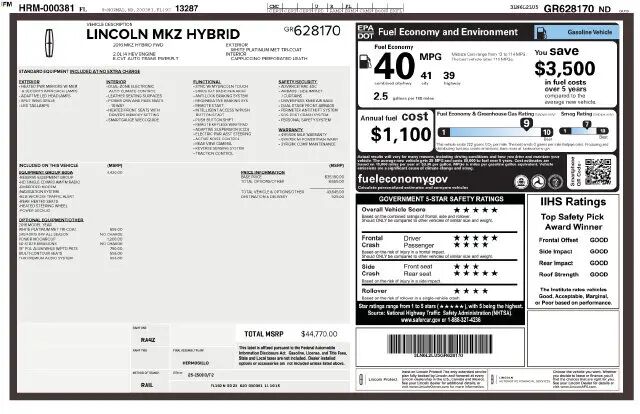 2016 Lincoln MKZ Hybrid Base