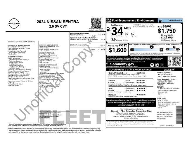 2024 Nissan Sentra SV — photo 1 of 26