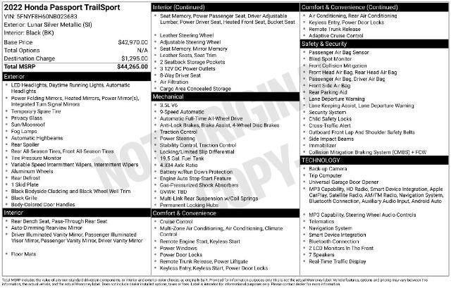2022 Honda Passport TrailSport