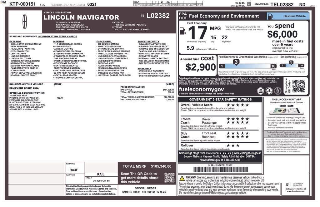 2026 Lincoln Navigator Reserve — photo 1 of 1