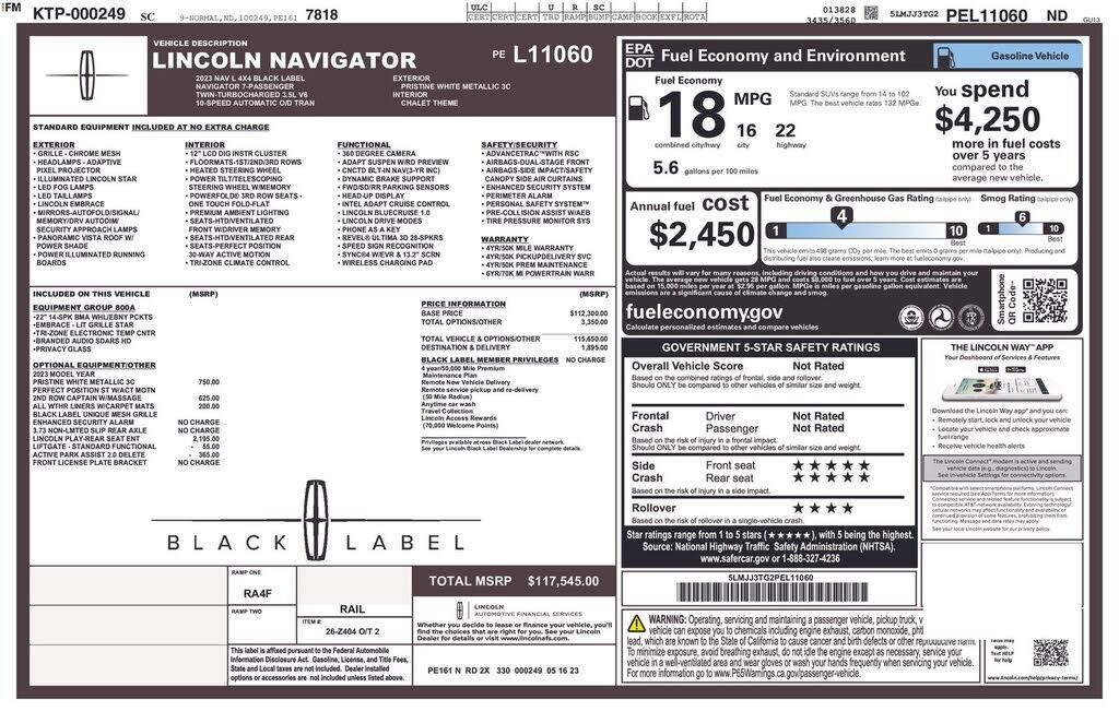 2023 Lincoln Navigator L Black Label — photo 1 of 1