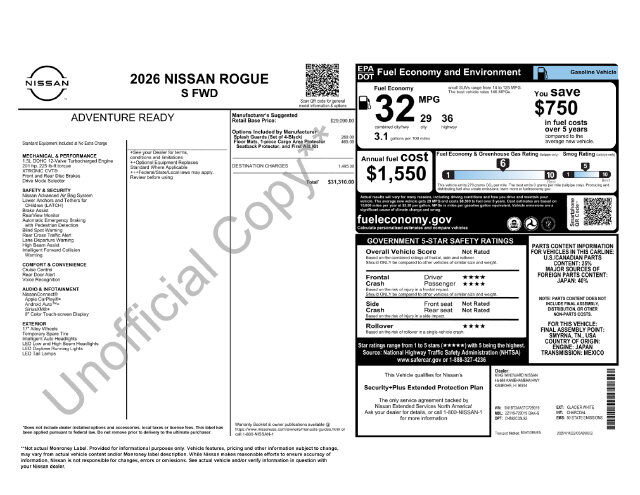 2026 Nissan Rogue S