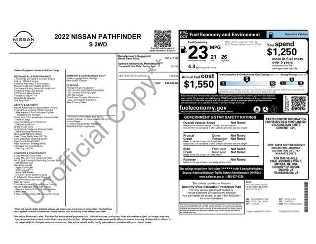 2022 Nissan Pathfinder S — photo 1 of 2