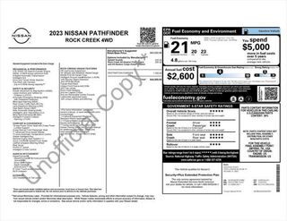 2023 Nissan Pathfinder Rock Creek — photo 1 of 1